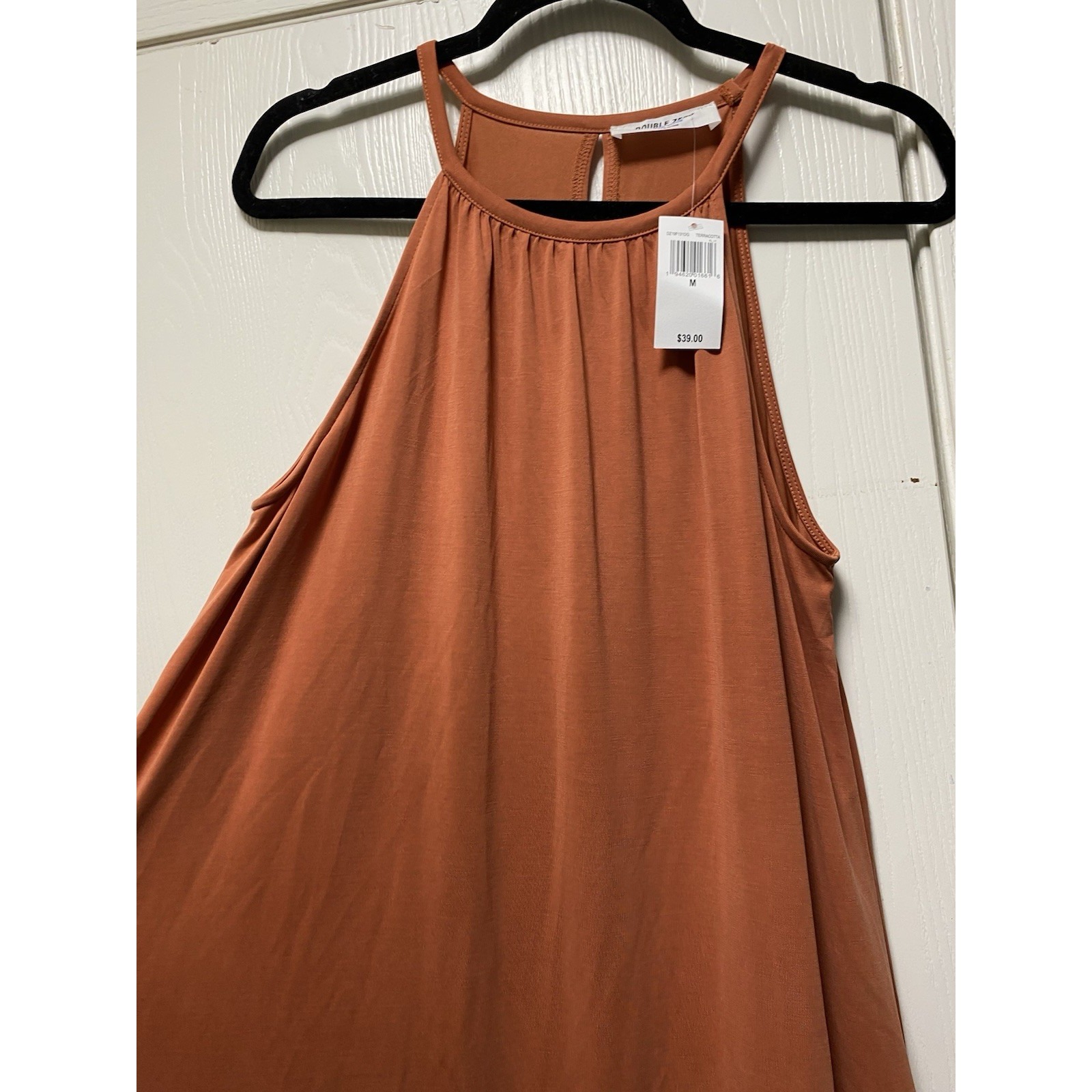 Double Zero Mystical Maxi Dress Medium Terracotta High Neck Sleeveless Nwt — image 4 of 8